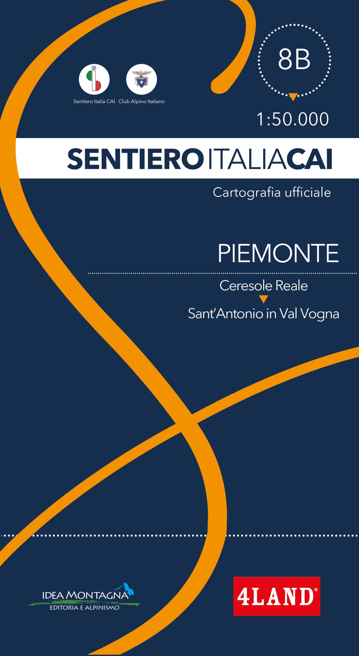 Carta Sentiero Italia CAI n. 8B – PIEMONTE 1:50.000