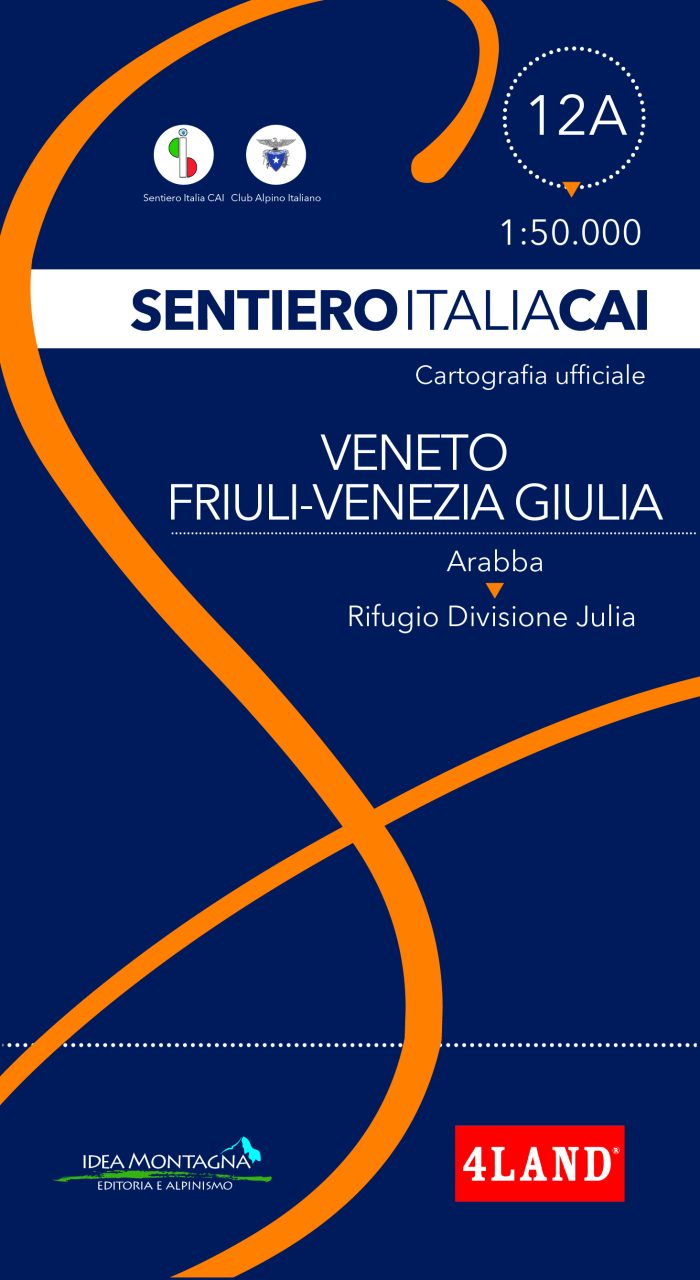 Carta Sentiero Italia CAI n. 12A – Veneto Friuli-Venezia Giulia 1:50.000