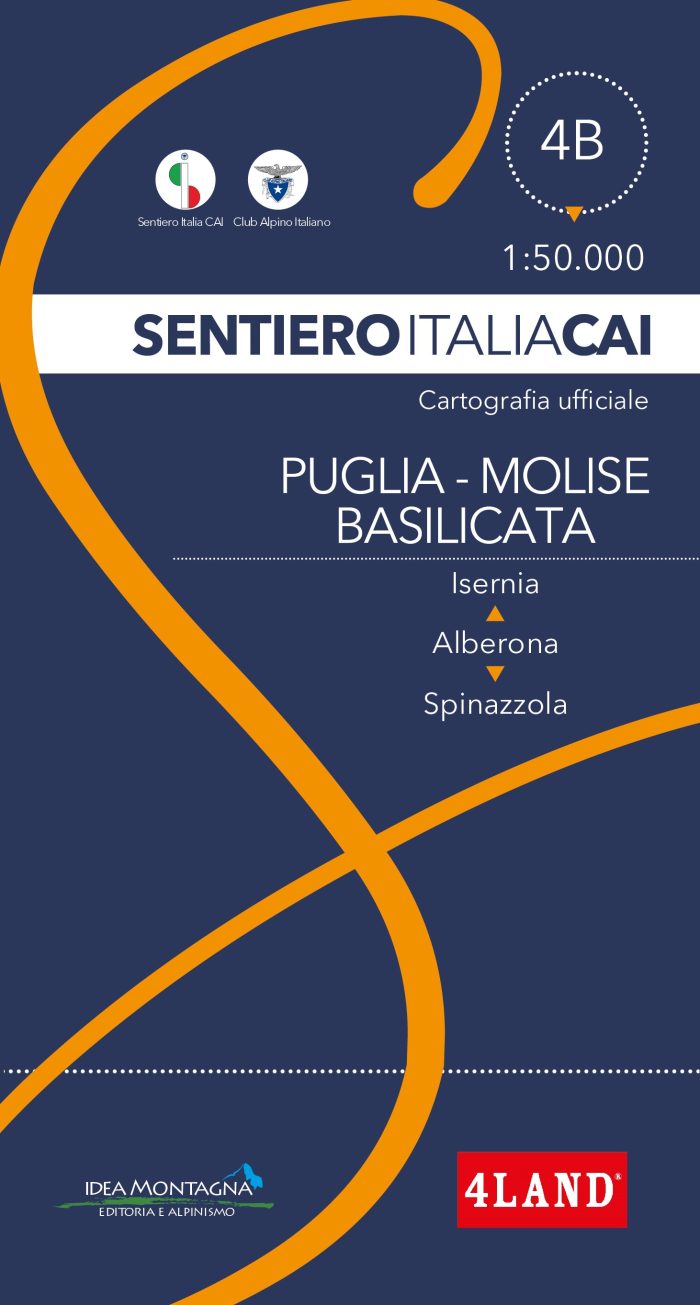 Carta Sentiero Italia CAI n. 4B – Puglia Molise Basilicata 1:50.000